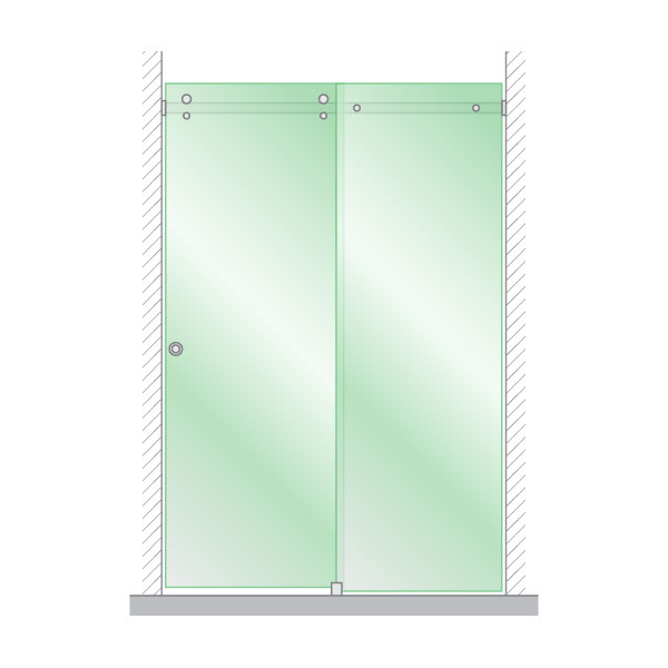 Style Sliding Shower 10mm Toughened Glass Panels