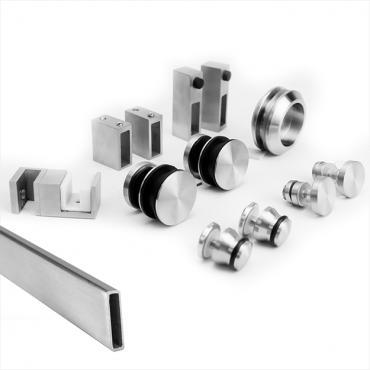 STYLE SLIDING SHOWER HARDWARE (Brushed Nickel)