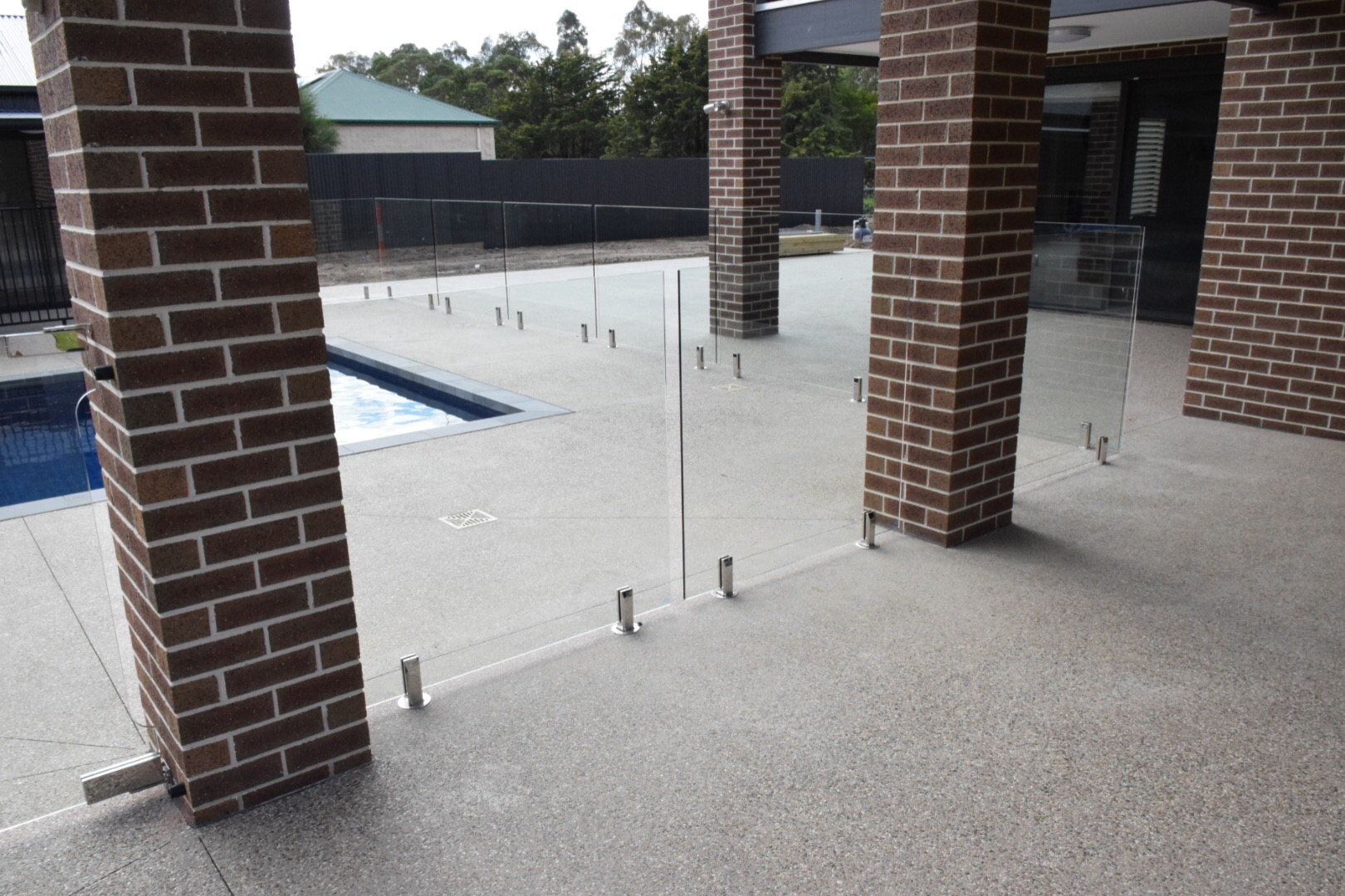 Inground pool fencing 1380 type glass