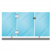 Atlantic Glass to Glass Gate System  - Matte White