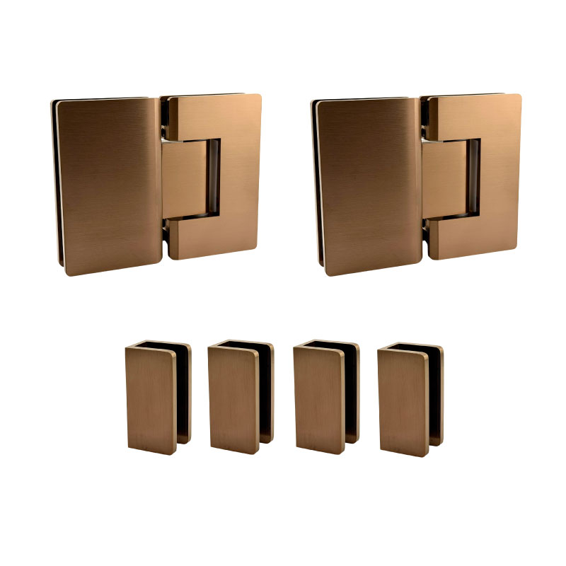 3/4P Hardware - Brushed Copper (Curved Corners)