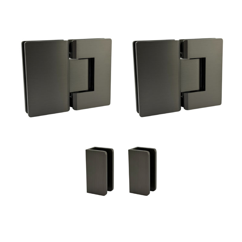 2PA Hardware - Brushed Gun Metal (Curved Corners)