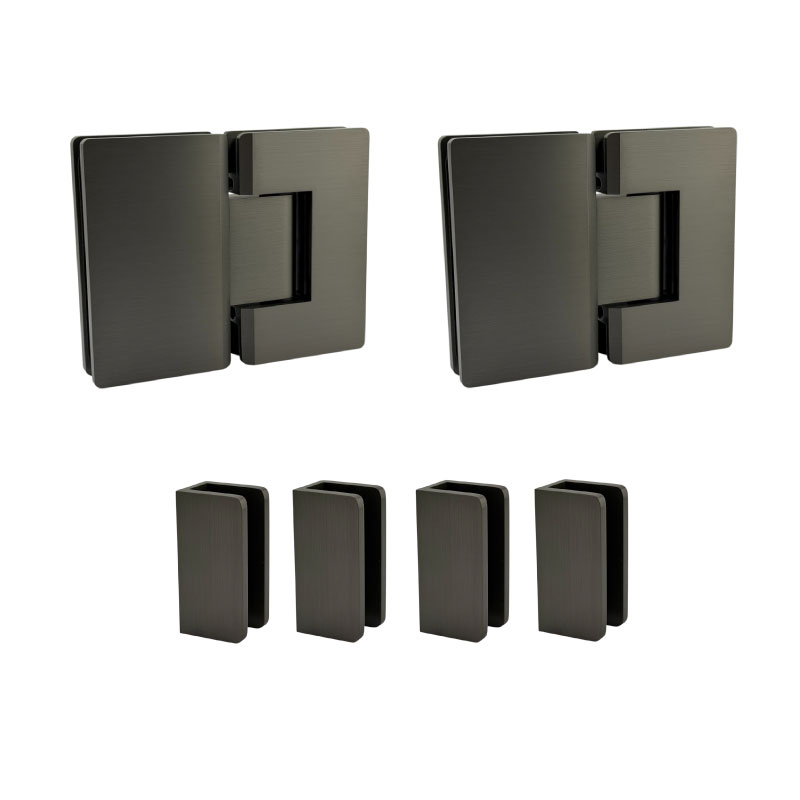3/4P Hardware - Brushed Gun Metal (Curved Corners)