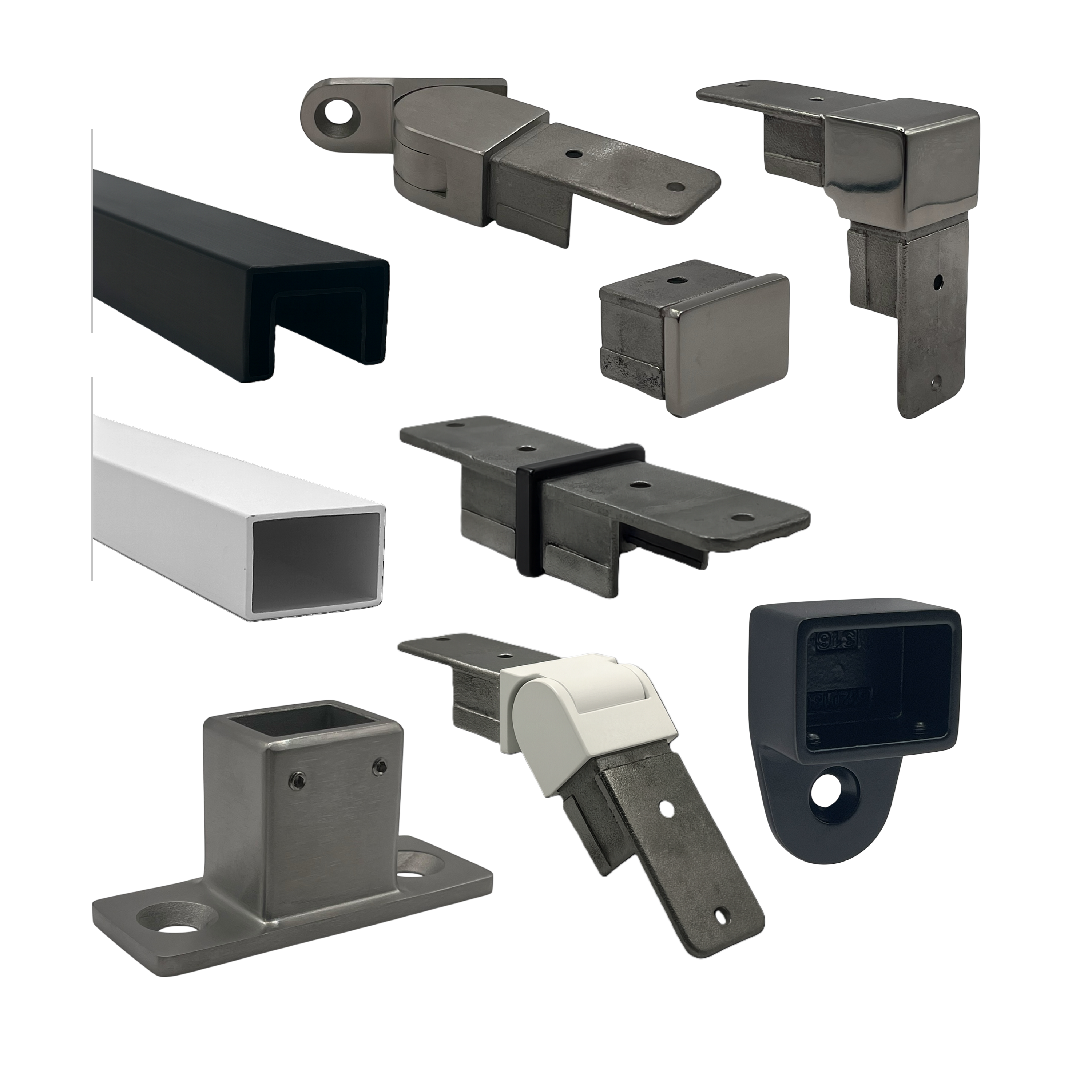 select required stainless handrail & fittings
