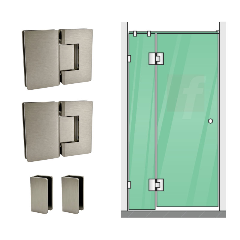 2 PANEL A (IN-LINE) WITH BRUSHED NICKEL HARDWARE