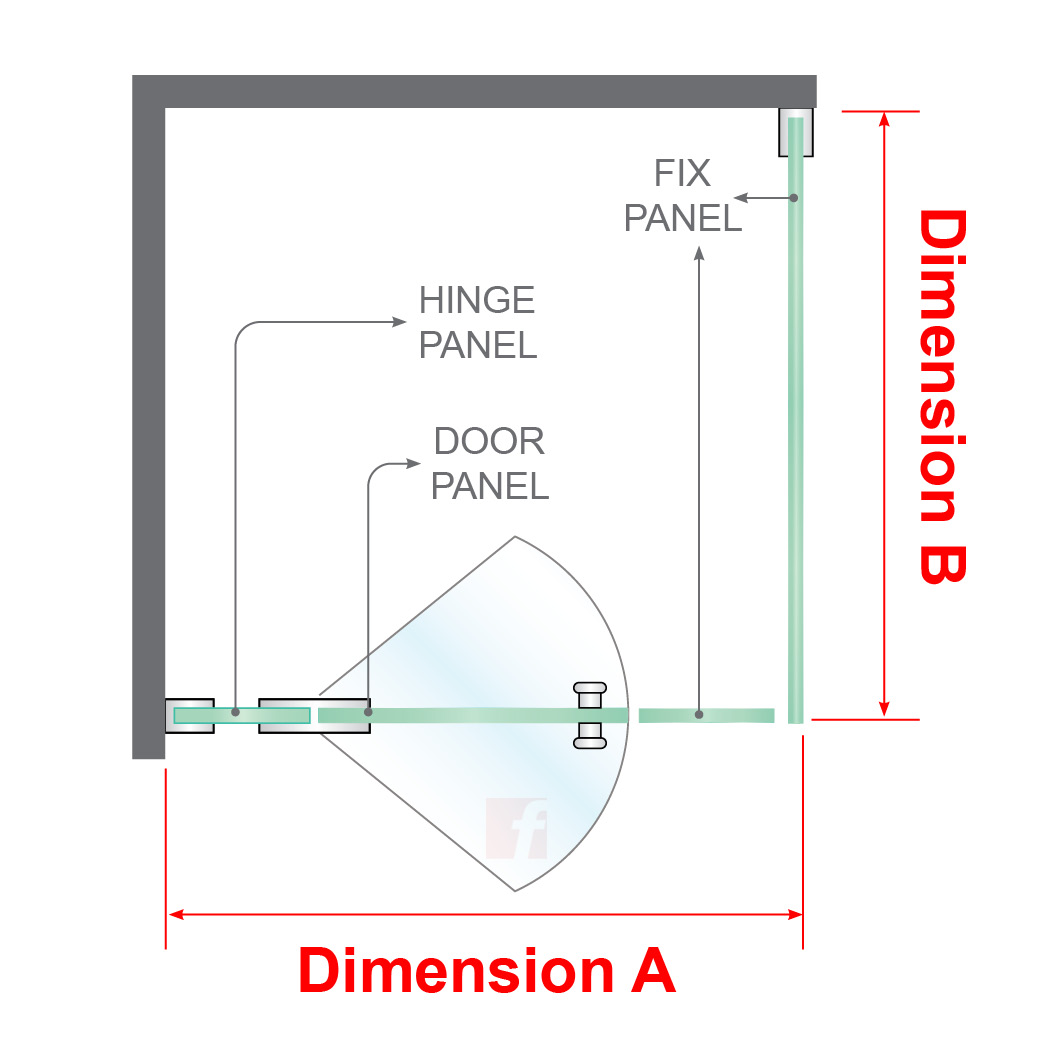 4 PANEL CORNER SCREEN WITH CHROME PLATED HARDWARE