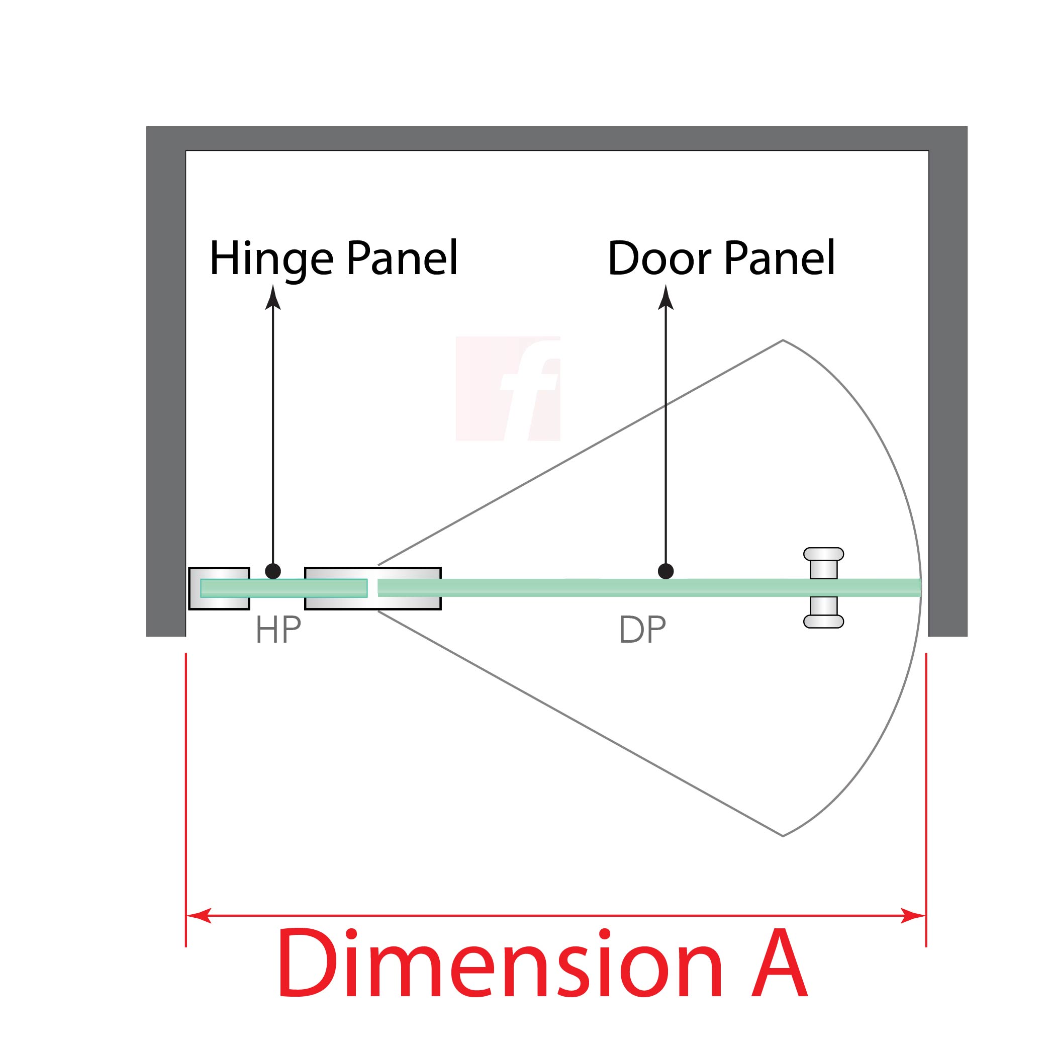 2 PANEL A (IN-LINE) WITH MATTE BLACK HARDWARE