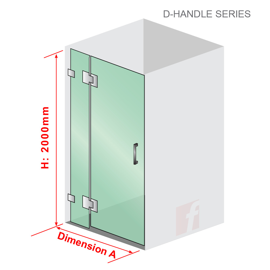 2 Panel (A)  D-Handle (In-Line Showers)