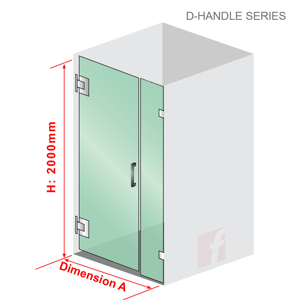 2 Panel (B) D-Handle (In-Line Showers)