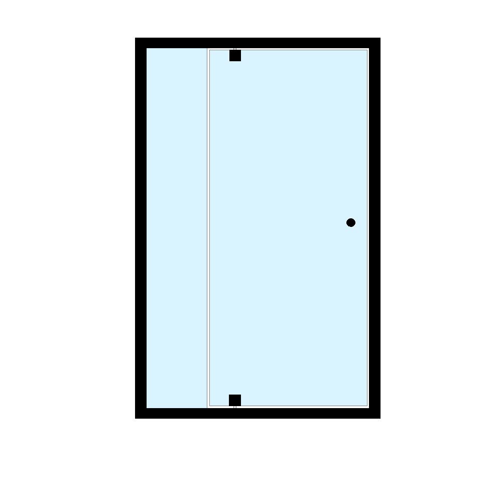 2 PANEL A (INLINE SHOWERS) SEMI FRAMED AVALIABLE IN 6 COLORS