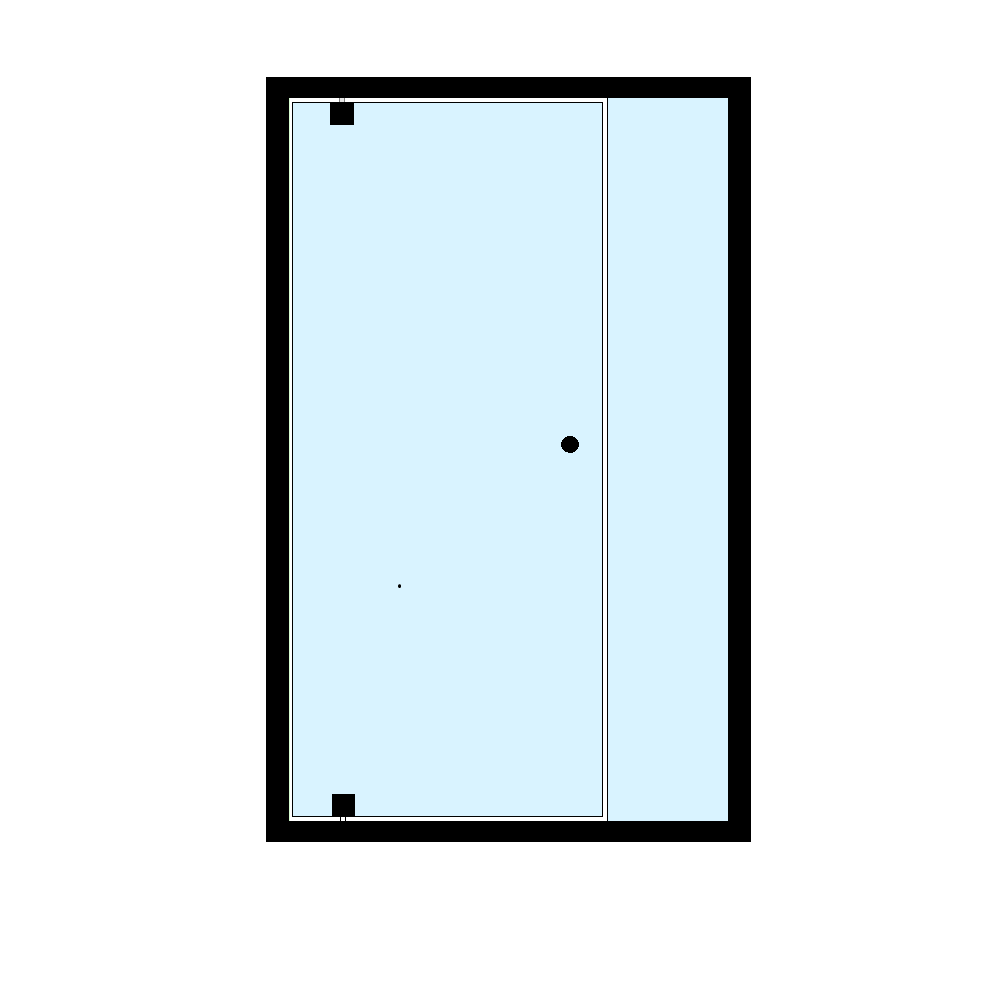 2 PANEL B (INLINE SHOWERS) SEMI FRAMED AVALIABLE IN 6 COLORS