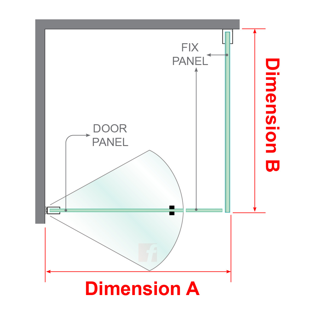 3 Panel (B)  D-Handle (Corner Showers)