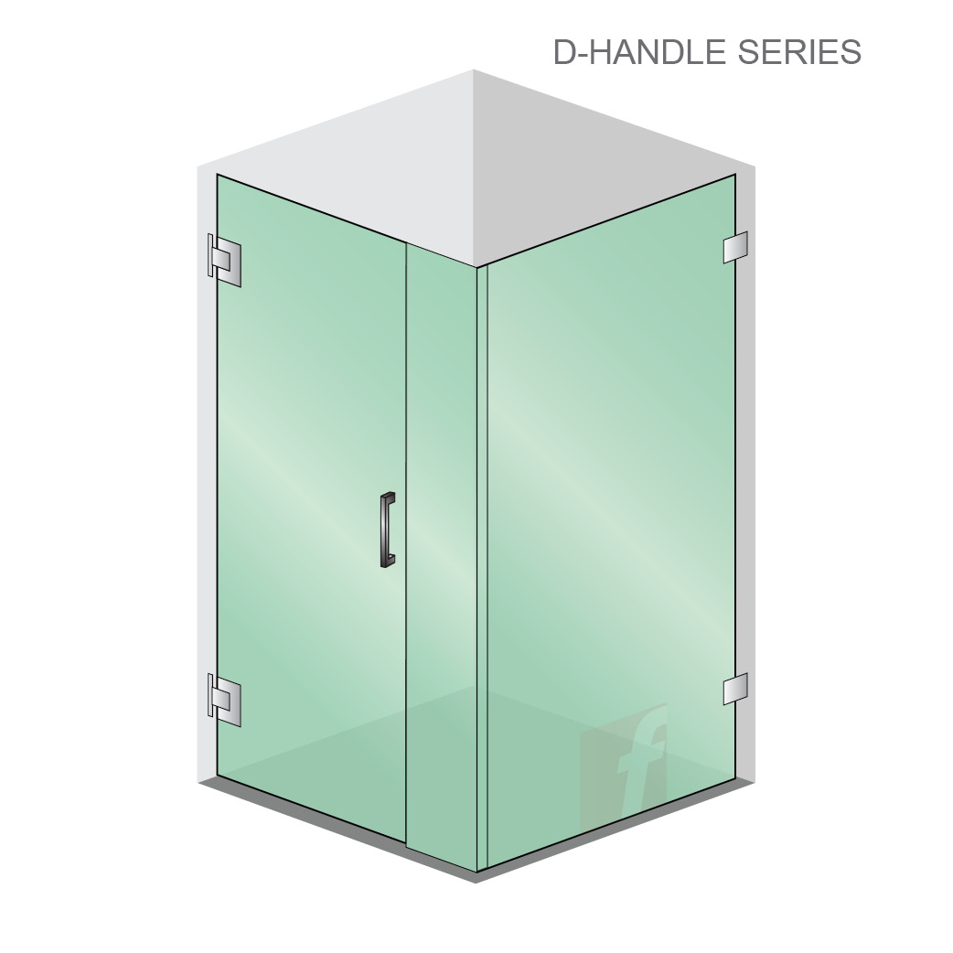 3 Panel (B)  D-Handle (Corner Showers)