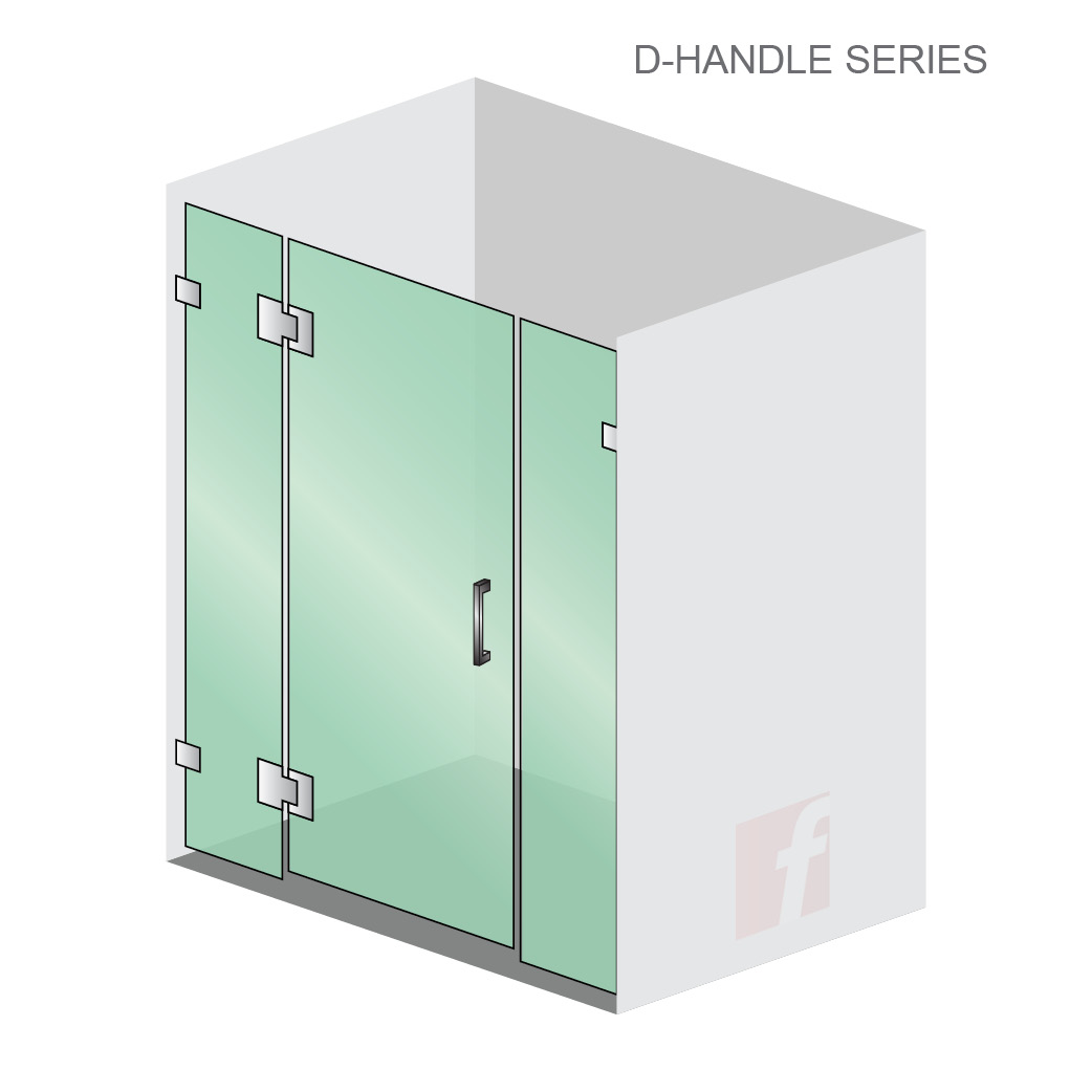 3 Panel  D-Handle (In-Line Showers)