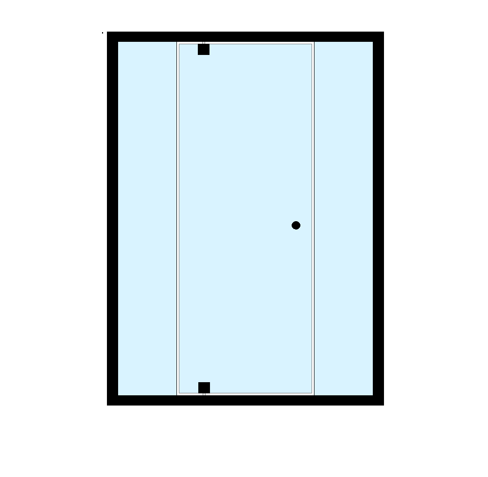 3 PANEL (INLINE SHOWERS) SEMI FRAMED AVALIABLE IN 6 COLORS