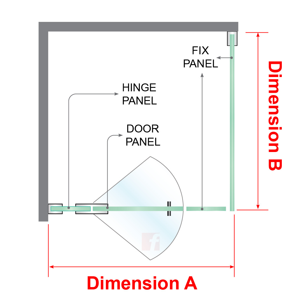 4 Panel  D-Handle (Corner Showers)