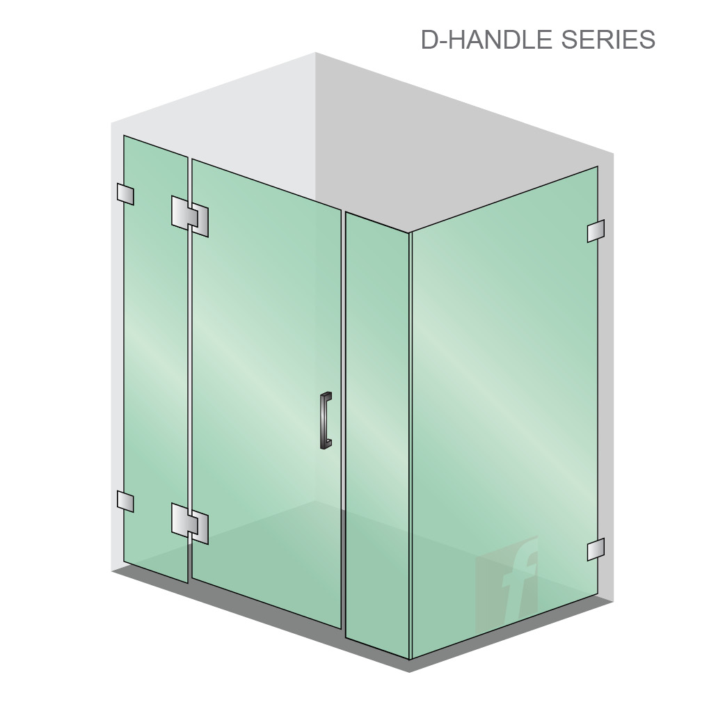 4 Panel  D-Handle (Corner Showers)