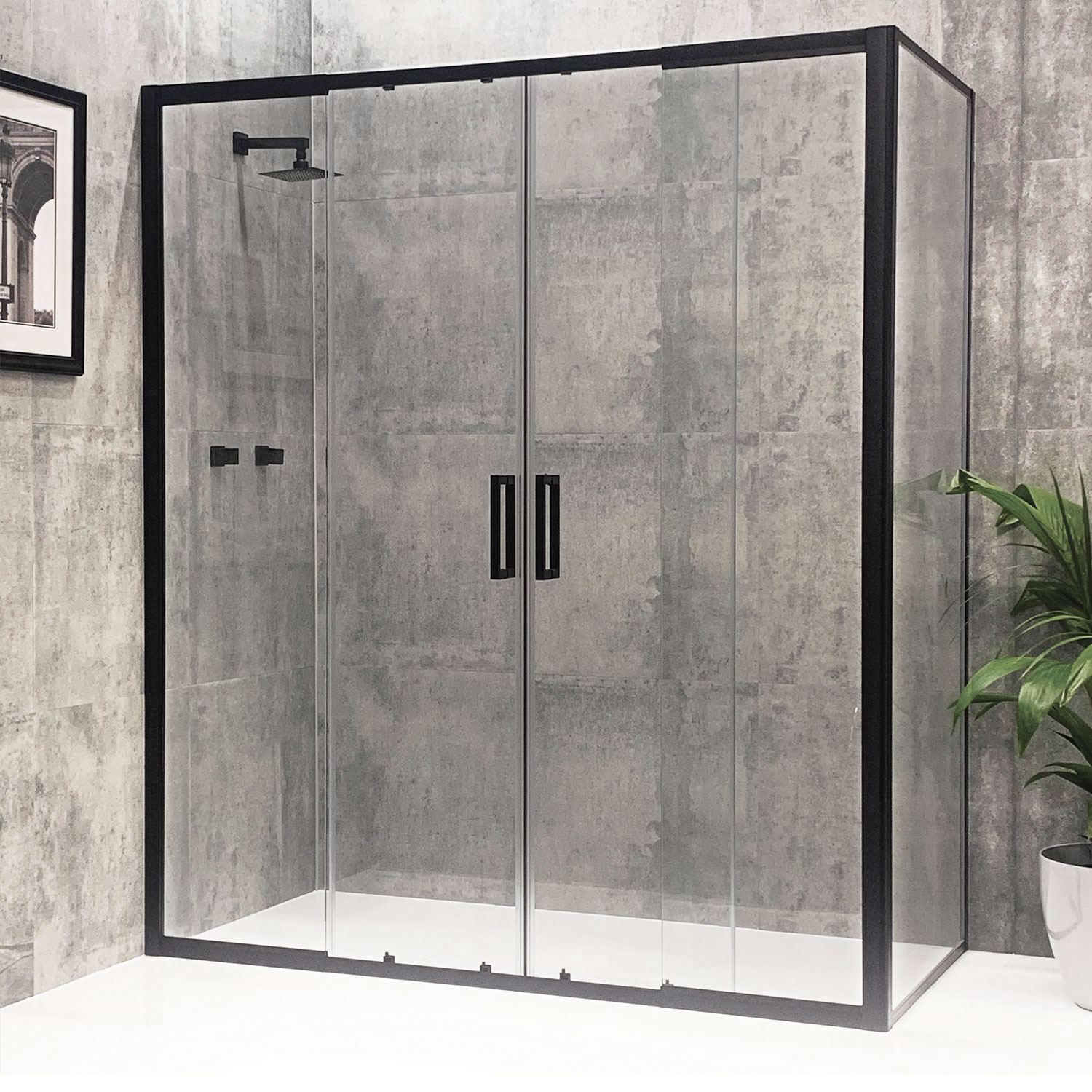 Double Door Corner Series (Matte Black)