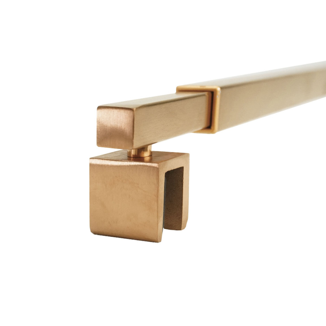 10mm Toughened Glass (Brushed Copper Hardware)