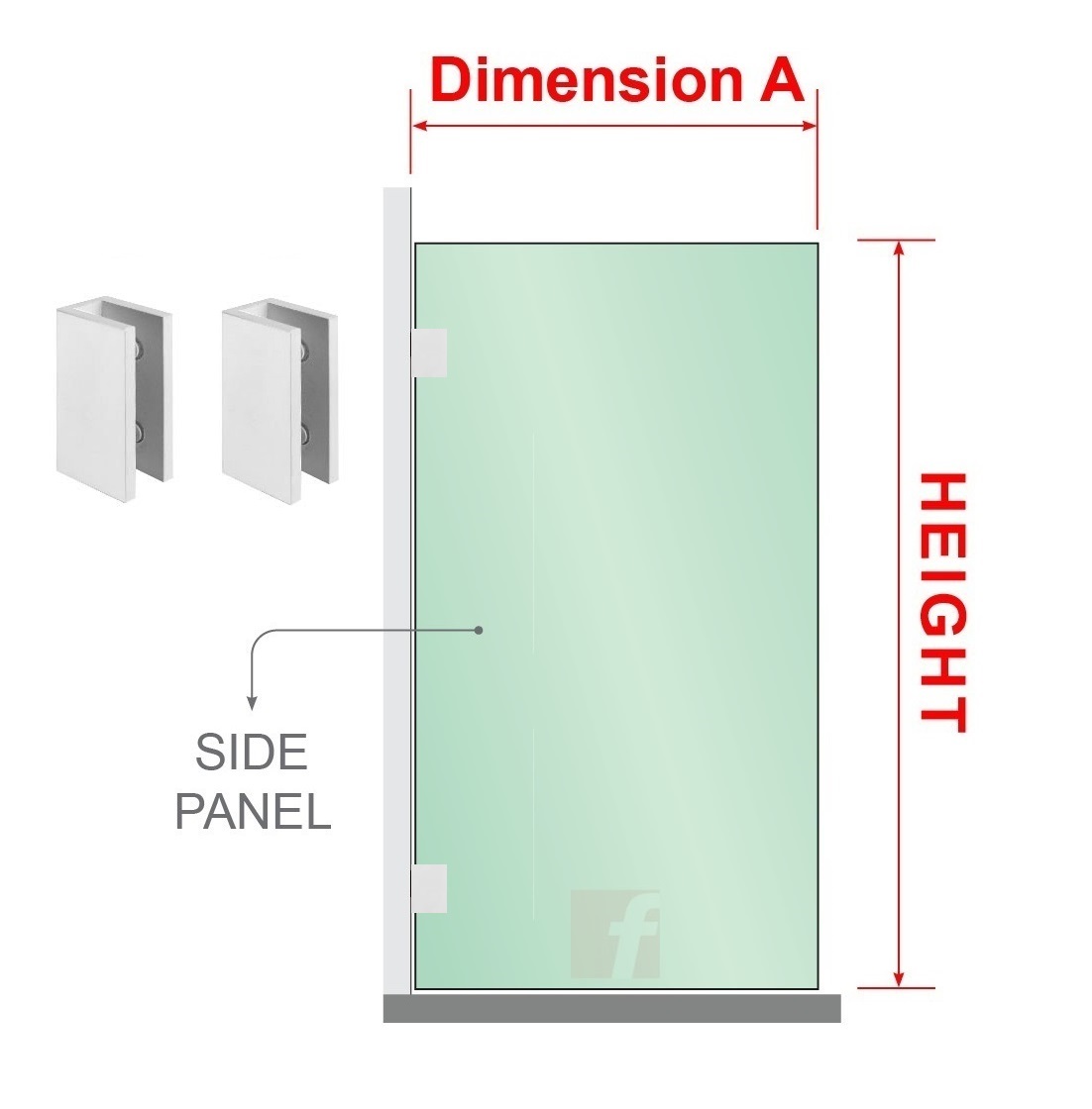 10mm Toughened Glass (Matte White Hardware)