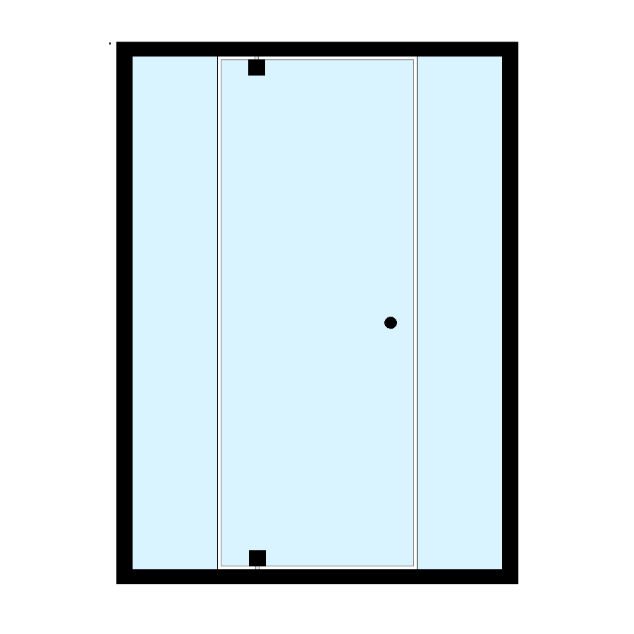3 PANEL (RIGHT) INLINE SHOWER AVALIABLE IN 6 COLORS