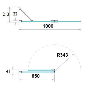 2 Panel 6mm Series Overbath Screens (CARLA)