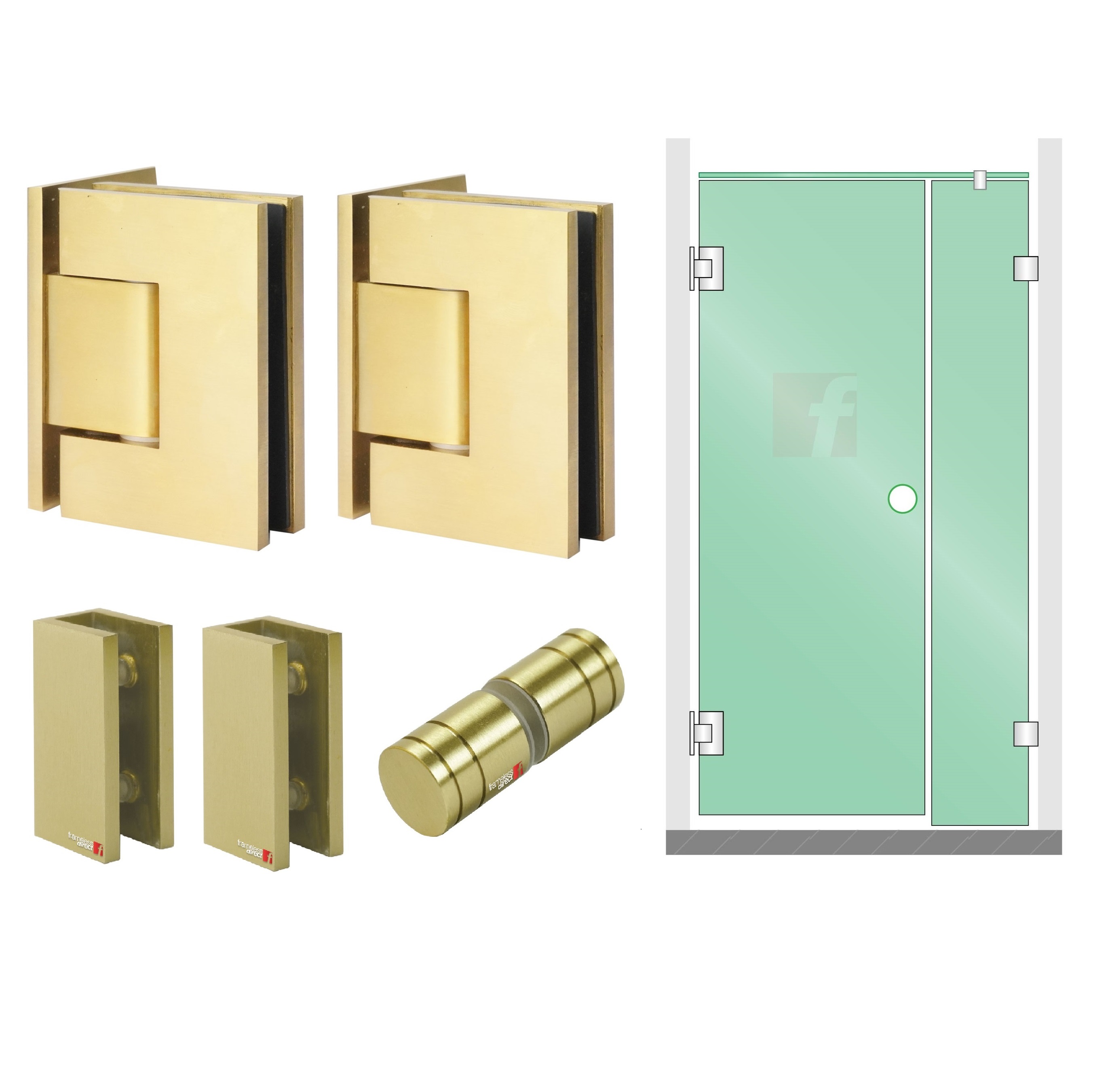 2 Panel B (Inline) BRUSHED GOLD FINISH