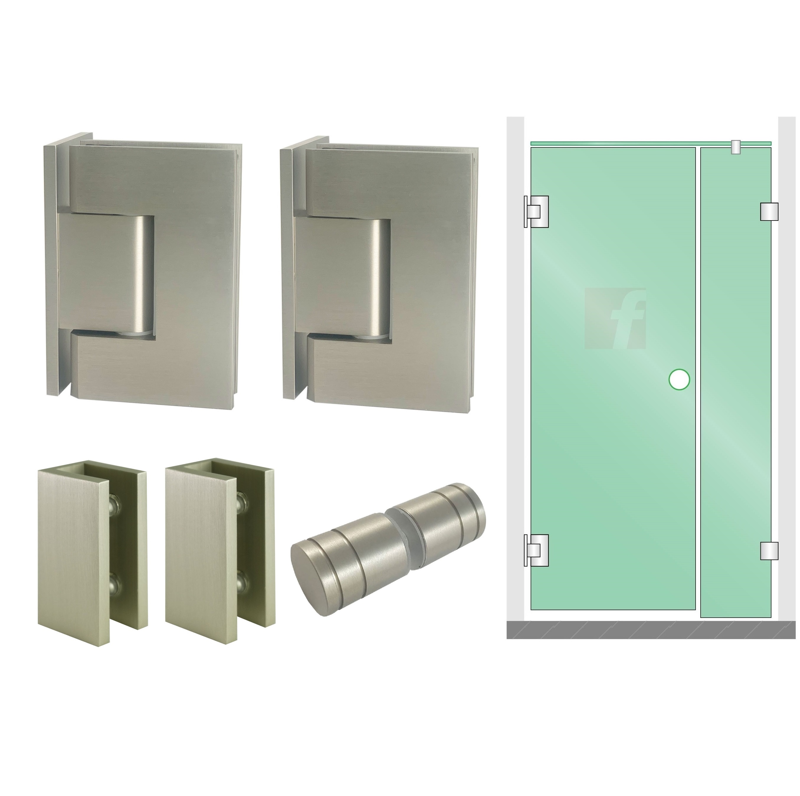 	2 Panel B (Inline) BRUSHED NICKEL FINISH