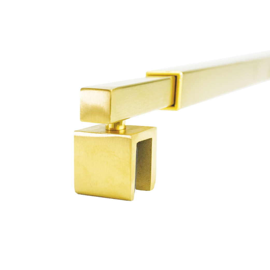 10mm Toughened Glass (Brushed Gold Hardware)