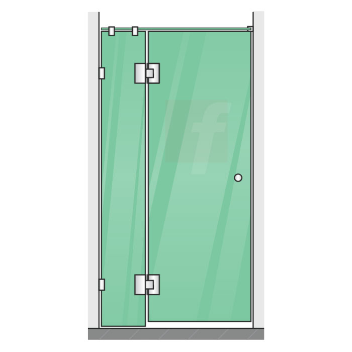 2 PANEL A (IN-LINE) WITH BRUSHED COPPER HARDWARE