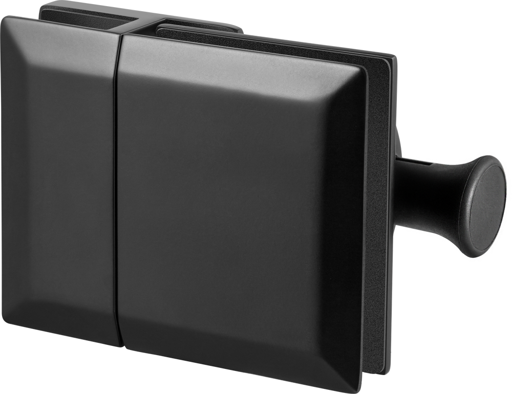 Edge Latch Glass-to-Glass 180 Deg (Bevel Edge) - Matte Black