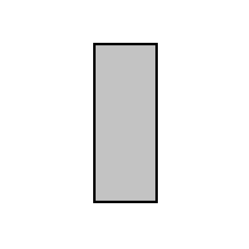 1 Wardrobe Door (Framed) Single Door H:1700 to 2100 W:900 to 1200
