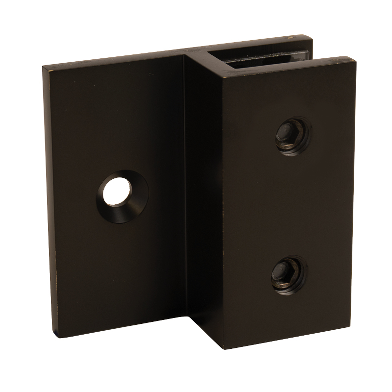 Glass to Wall Bracket with 180° Vertical Wall Fixing (Matte Black)