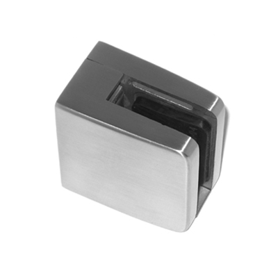 Glass D-Clamp Heavy Duty Square - Polished