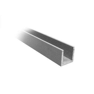 25mm Aluminium Channel 6500mm - Mill Finish