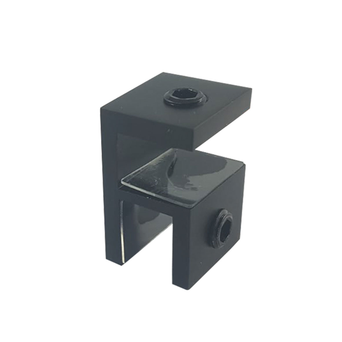 Glass Header Bracing Clamp - (Black Finish)