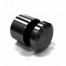 Glass Adaptor Wall Mounted Concealed 38 x 25mm - Black