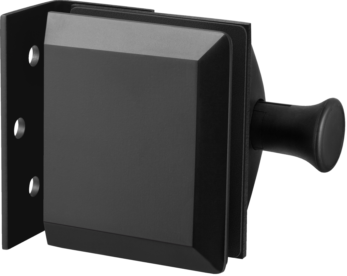 Edge Latch Glass-to-Wall - Matte Black