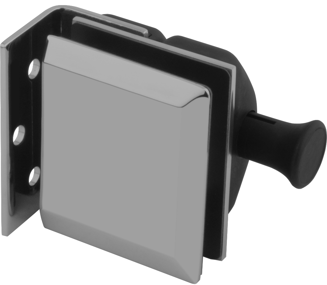 Edge Latch Glass-to-Wall (Bevel Edge) - Satin