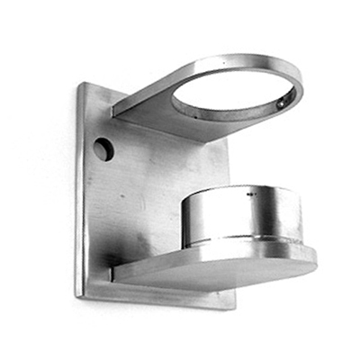 Side Mounting 50mm Bracket Round Post Stainless Steel - Polished