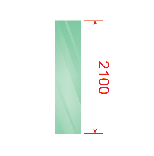 Frameless Direct - Fixed Panel 2100 x 520mm