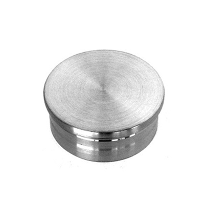 End Cap 50mm Round Stainless Steel - Satin