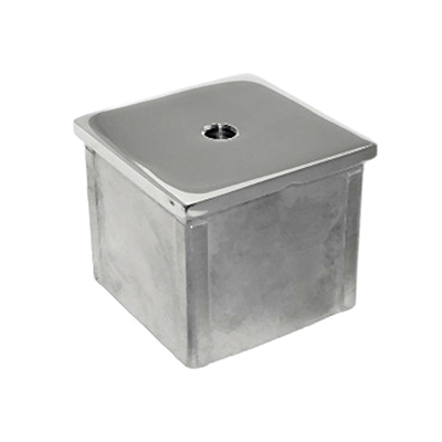 Post Cap Threaded Square 50mm Stainless Steel - Satin