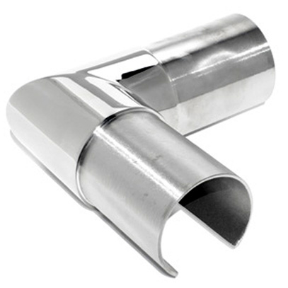 Elbow Slotted 50mm Stainless Steel - Satin