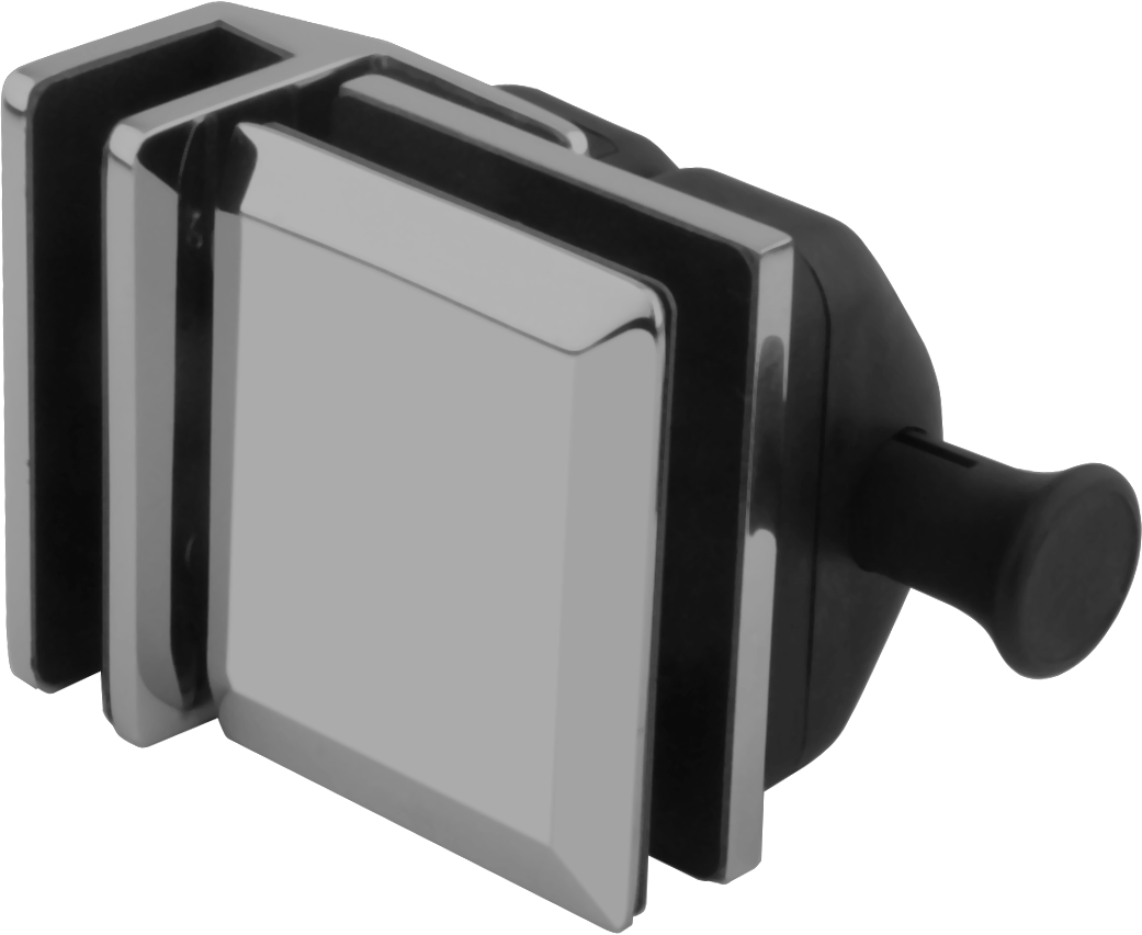 Edge Latch Glass-to-Glass 90 Deg Internal Swing (Bevel Edge) - Satin