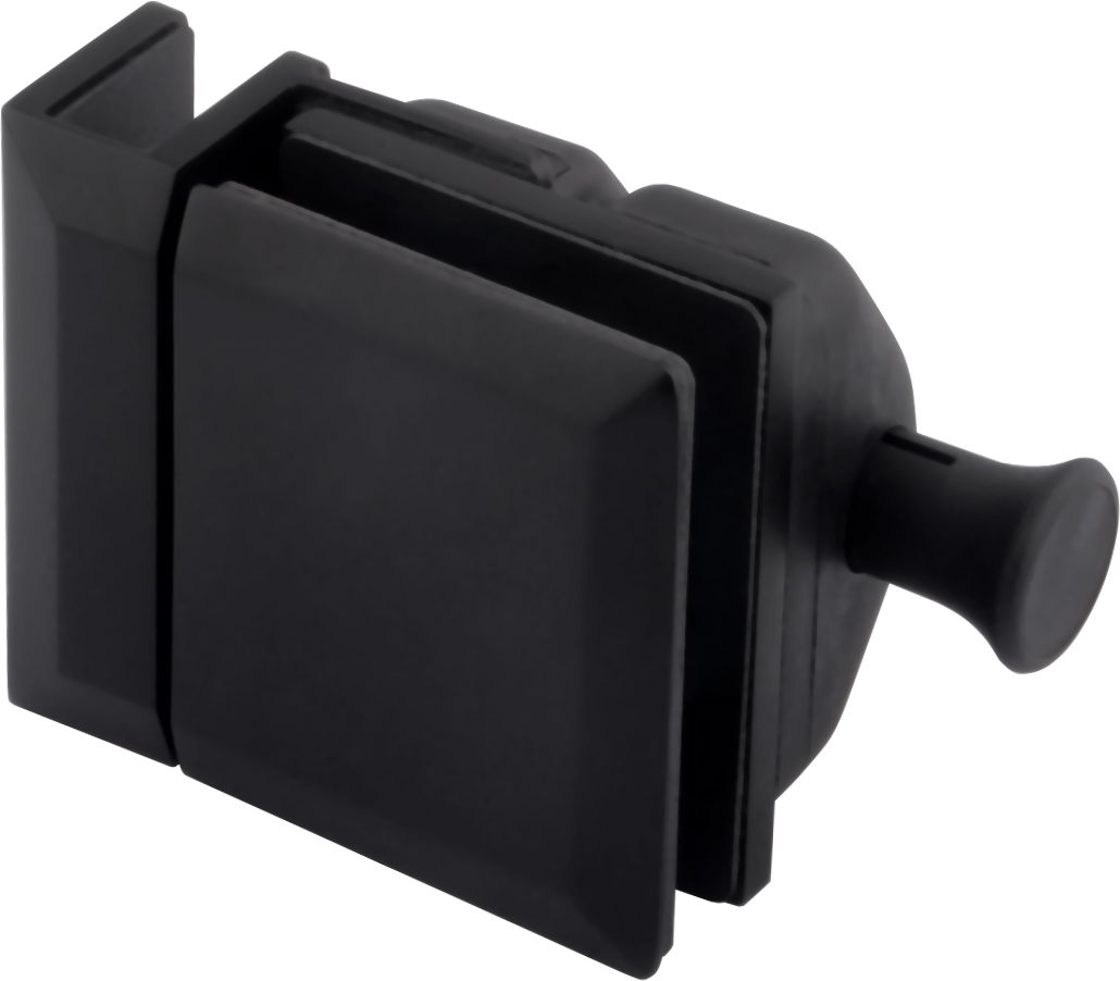 Edge Latch Glass-to-Glass 90 Deg External Swing (Bevel Edge) - Matte Black