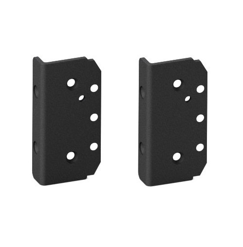 Atlantic Glass to Sq Post Hinge Bracket Set - Black Finish