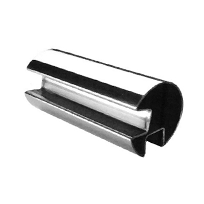 Tube 50mm 2 Slot 90 Deg Stainless Steel 3000mm - Satin (Priced to clear)