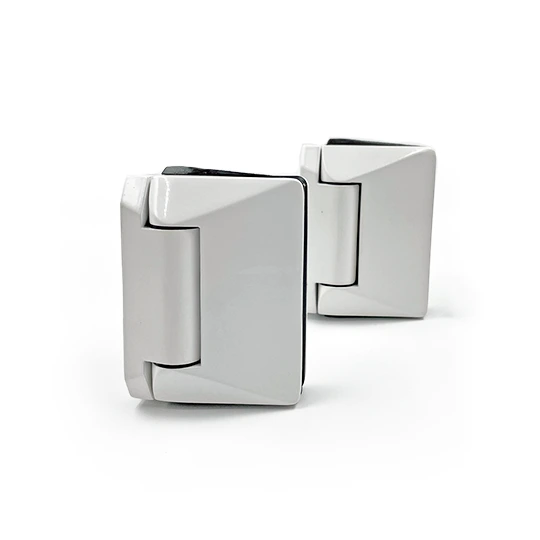 Atlantic Glass to Wall Soft Closing Hinge Set - White Finish