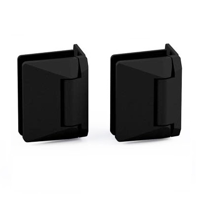 Atlantic Glass to Wall Soft Closing Hinge Set - Black Finish